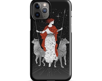 Artemis Goddess of the Hunt Mystic Celestial Wolf Fox Phone Case Snap case for iPhone®