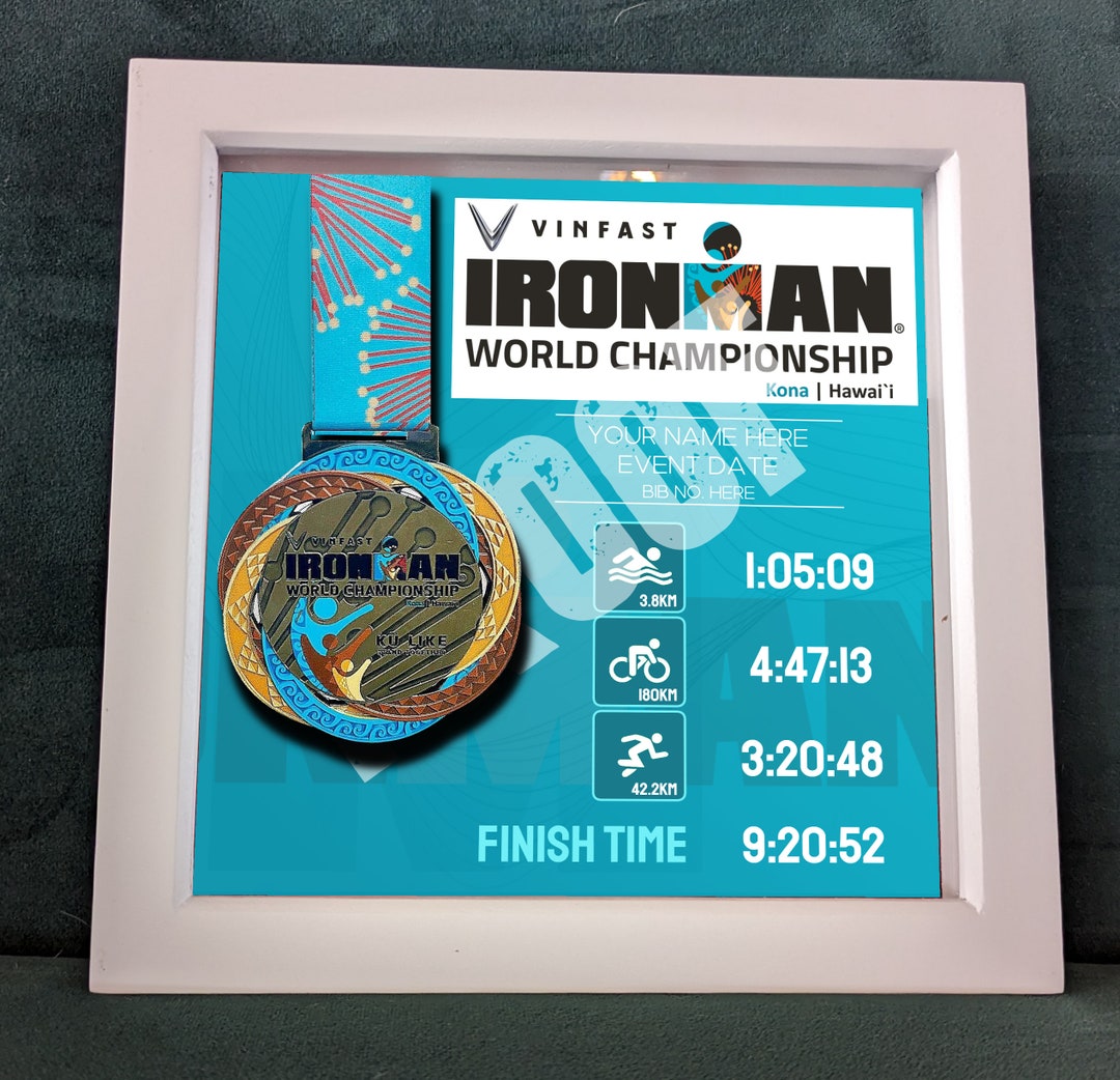 Ironman or Halfironman Medal Presentation Frame 22cm X 22cm, Available
