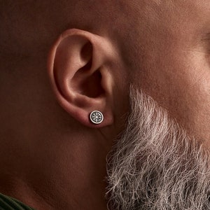 Stud earrings on men, man wearing earring, Mens stud earrings, cool male earrings, Mens earrings round, studs for men, Gents ear studs