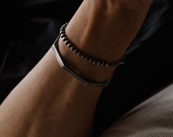 KRAFT Bold Sterling Silver Cuff | Men’s Strong Design Bracelet | Power Holiday Gift