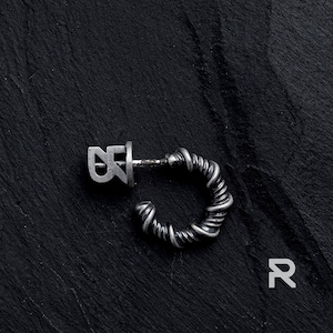 Masculine Round Silver Hoop Earrings - Trendy Huggie Hoops for Men, Modern Male Jewelry, Perfect Gift Idea