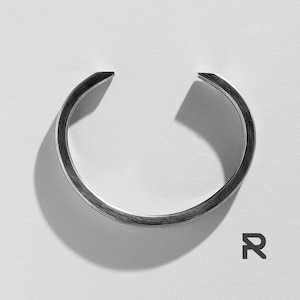 Antique Sterling Silver Cuff Bracelet – Vintage Men&#39;s Jewelry, Made from Durable Silver, Unique Custom Design, Ideal for Daily Wear