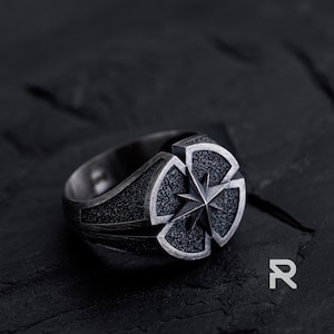 Anillo de plata 925 con brújula para hombre, anillo de plata esterlina, anillos de plata vintage, joyas navideñas para hombre, anillo de regalo de Navidad, anillo de plata para hombre