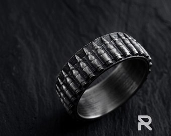 BULLETS BAND RING Silber Bandring Vergeltung 833 Viking Bandring Handgemachte Herren Ehering Kugeln Liebhaber Geschenk