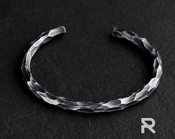 Wide Sterling Silver Cuff for Men – Elegant and Stylish, Perfect for Any Occasion, Handcrafted Jewelry with a Timeless, Classic Appeal