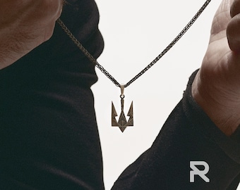 TRIDENT PENDANT, 925 SILVER Pendant, Ukraine Coat Of Arms Emblem Silver Geometric Pendant, Spiritual Pendant Gift For Friends - Reytel brand