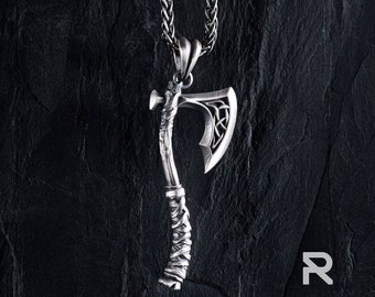 Perun's Axe Pendant: Sterling Silver Slavic Viking Jewelry