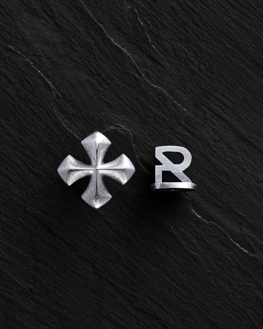 Men’s Silver Stud Earring | Cross Pattée | Medieval Christian Symbol ...