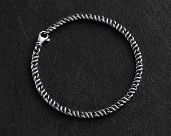 Mystical KRULL Sterling Silver Bracelet | Men’s Chain Jewelry | Fantasy Holiday Gift