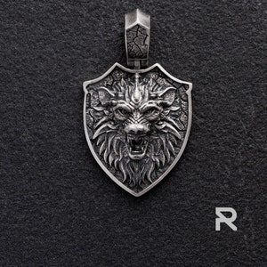 WEREWOLF NECKLACE, Fenrir Viking Mythology Necklace, Norse Necklace, Pagan Necklace, Wolf Face Silver Pendant, Viking Gifts