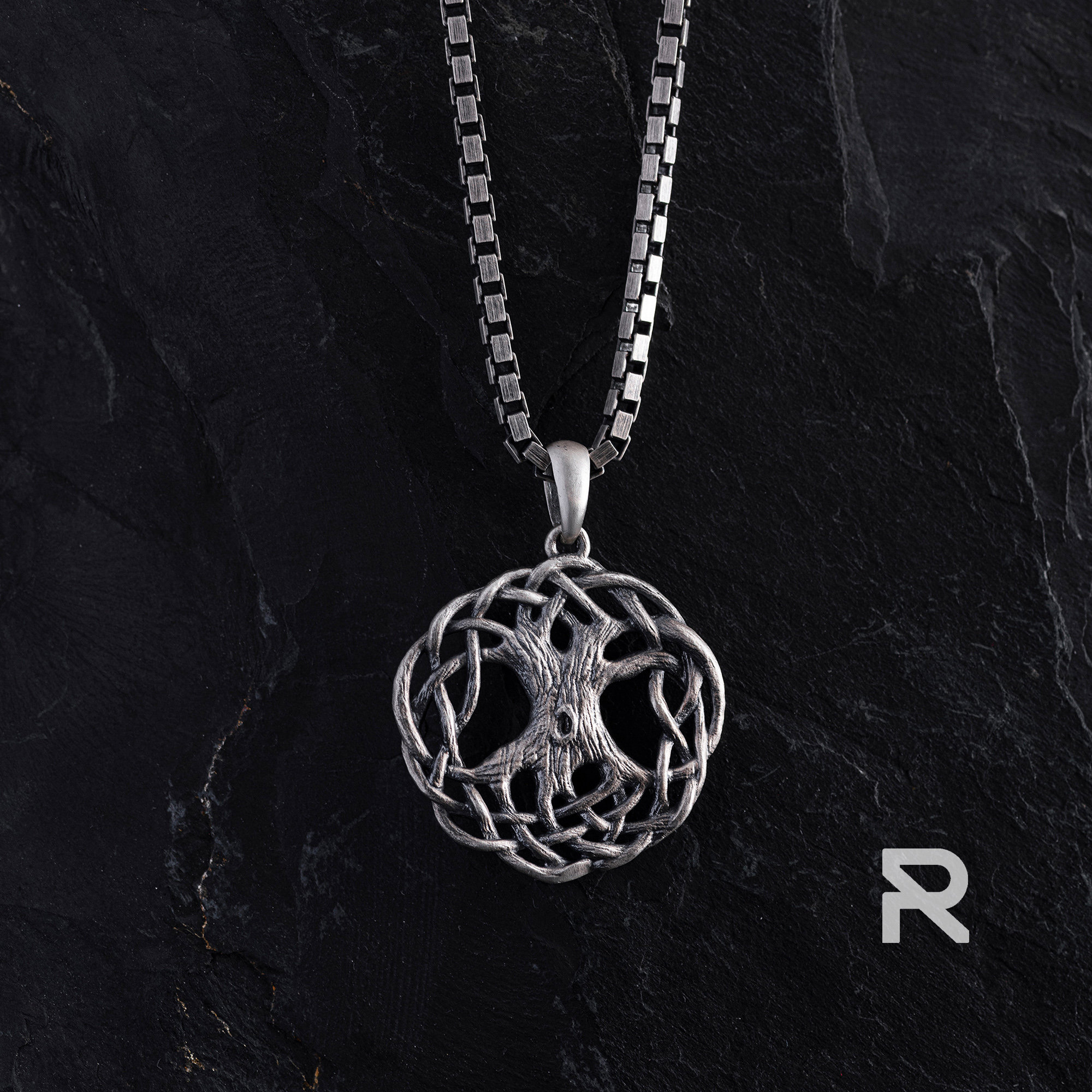 TREE Of LIFE PENDANT Personalized Men's Silver Pendant – Handcrafted Jewelry for Him, Unique and Bold Design