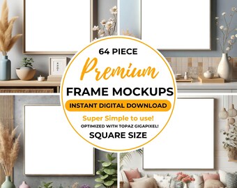 AI-kunstlijstmodel, posterlijstmodel, Etsy-listingmodel, vierkante kunstlijstmodel, instant digitale download premium lijstmodelbundel