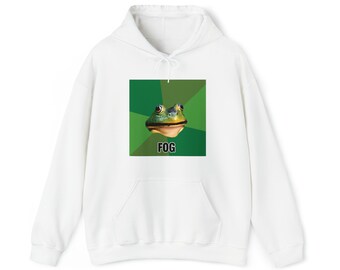 Sudadera con capucha de rana, sudadera con capucha divertida "niebla", suéter de sapo, sudadera con capucha de rana, regalo amante de la rana, unisex, ropa de meme absurdo, camisa de meme