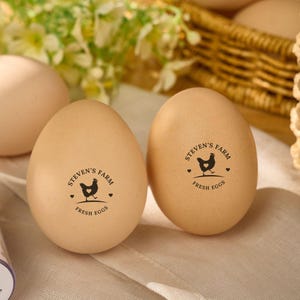 Custom Egg Stamp | Egg Stamp For Farmer, Personalized Eggs Stamp, Name Stamp, Chicken Egg Stamp