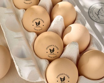 Custom Egg Stamp | Egg Stamp For Farmer, Personalized Eggs Stamp, Name Stamp, Chicken Egg Stamp
