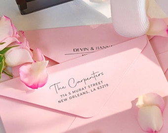 Custom Address Stamp: Self-Inking Wedding Stamper