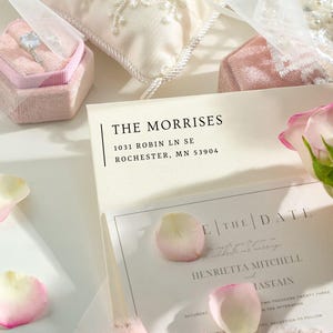 Benutzerdefinierter Adressstempel | Hochzeit Stempel | Selbstfarbstempel | Individueller Stempel für Hochzeit | Absenderstempel | Hochzeitseinladung