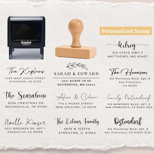 Benutzerdefinierter Adressstempel | Hochzeit Stempel | Selbstfarbstempel | Individueller Stempel für Hochzeit | Absenderstempel | Geschäft Stempel