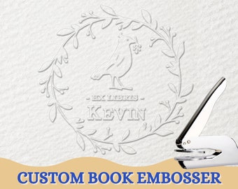 Book Embosser · Library Embosser ·Book Stamp · Custom Embosser ·  Book Lover Gift · Birthday Gift · Personalized
