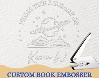 Book Embosser · Library Embosser ·Book Stamp · Custom Embosser ·  Book Lover Gift · Birthday Gift · Personalized