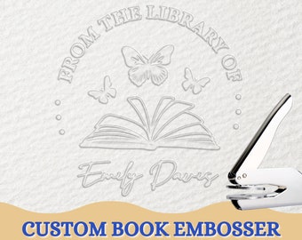 Book Embosser · Library Embosser ·Book Stamp · Custom Embosser ·  Book Lover Gift · Birthday Gift · Personalized