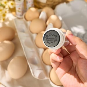 Custom Egg Stamp | Egg Stamp For Farmer, Personalized Eggs Stamp, Name Stamp, Chicken Egg Stamp