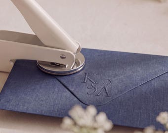 Personalized Wedding Embosser, Custom Initial Embosser, Monogram Envelope Embosser, Wedding Invitation Seal, Bridal Shower Gift