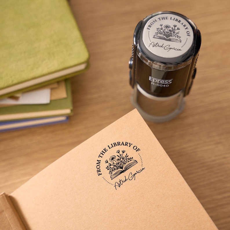 Custom Book Embosser – Personalized Book Stamp for Library or Ex Libris – Book Lover Gift – Gift for mom | Book Club Essentials image 7