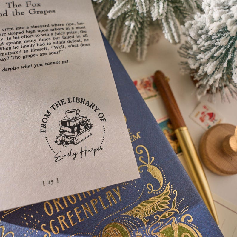 Custom Book Embosser – Personalized Book Stamp for Library or Ex Libris – Book Lover Gift – Gift for mom | Book Club Essentials image 12