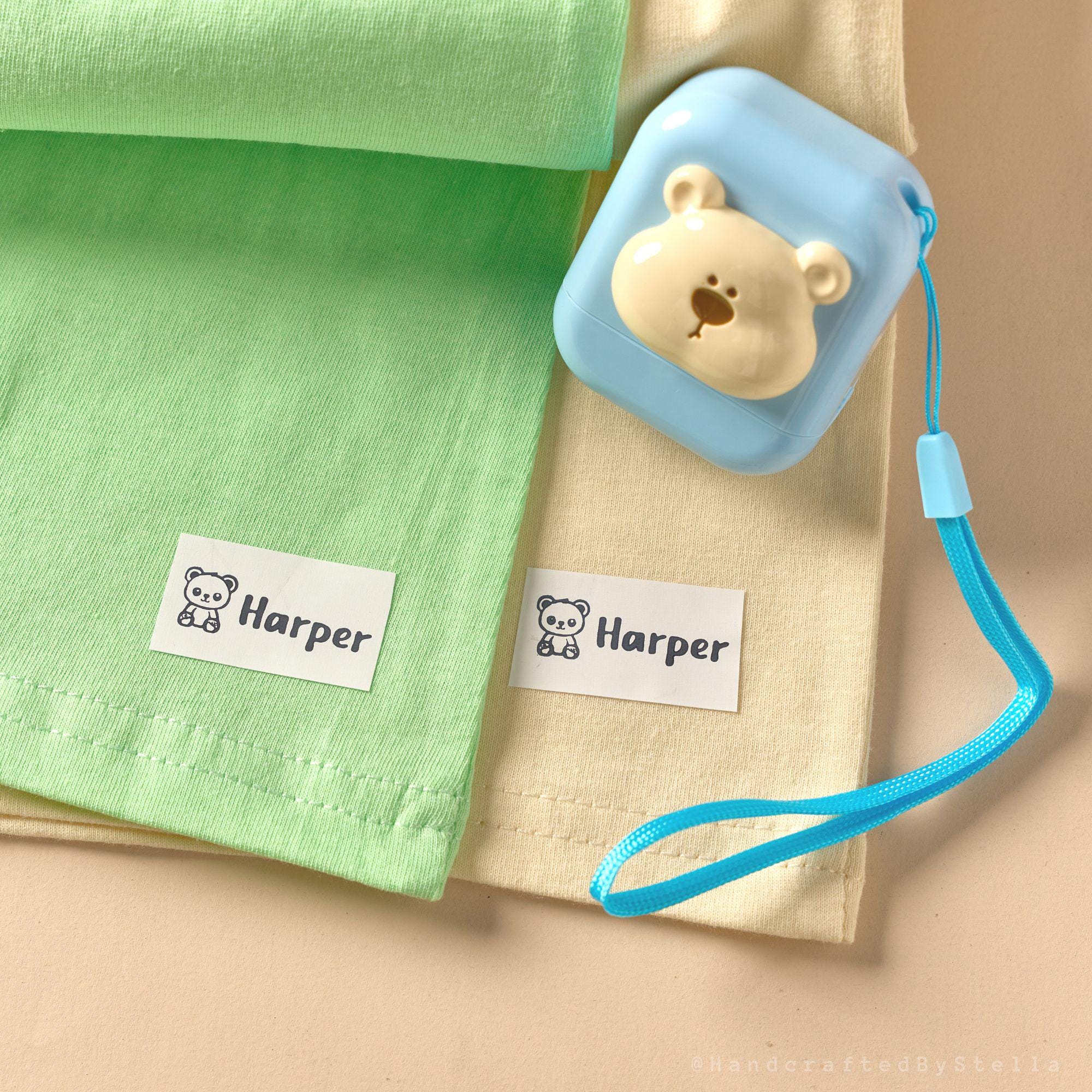 Custom Kid Name Stamp | Personalized Name Stamp for Kids Clothes | Kids T-shirt Stamp | Preschool Name Stamp | FABRIC STAMP