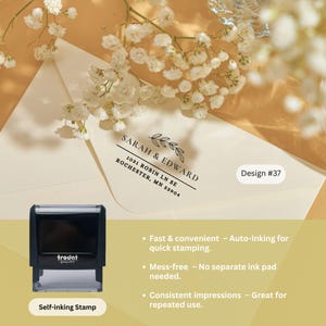 Personalised Return Address Stamp – Self-Inking Stamp for Cards and Christmas immagine 4