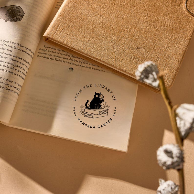 Custom Book Embosser – Personalized Book Stamp for Library or Ex Libris – Book Lover Gift – Gift for mom | Book Club Essentials image 18