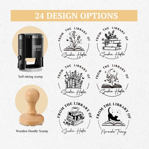 PERSONALIZED BOOK STAMP Self Inking Library Stamp Custom - Norway