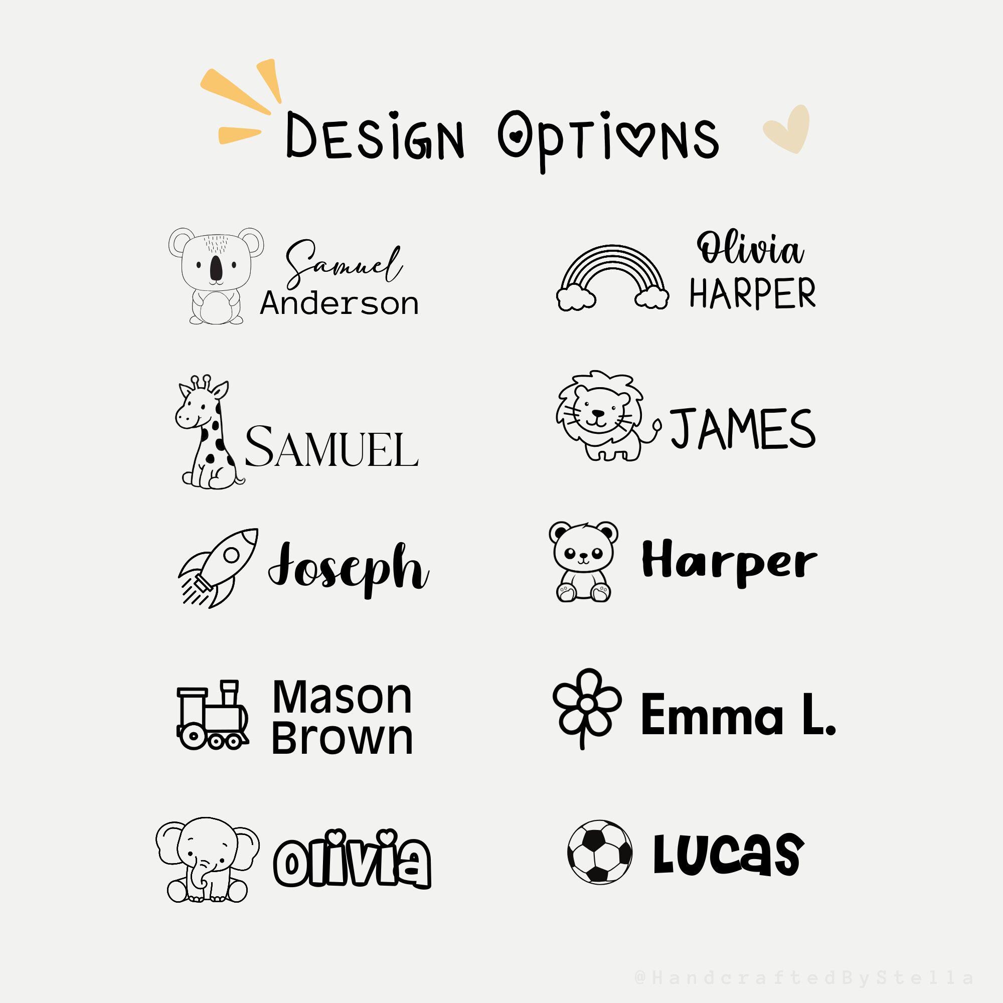 Custom Kid Name Stamp | Personalized Name Stamp for Kids Clothes | Kids T-shirt Stamp | Preschool Name Stamp | FABRIC STAMP