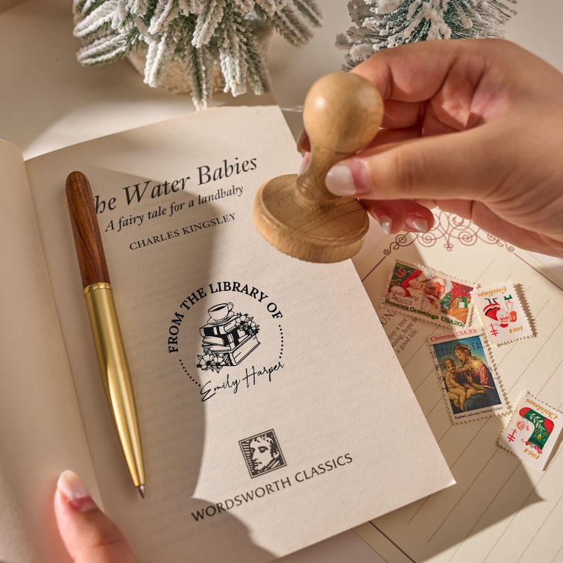 Custom Book Embosser – Personalized Book Stamp for Library or Ex Libris – Book Lover Gift – Gift for mom | Book Club Essentials image 8