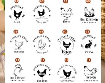 Personalized Egg Stamp: Custom Farmer's Market Egg Marking