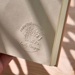 Custom Book Embosser – Personalized Book Stamp for Library or Ex Libris – Book Lover Gift – Gift for mom | Book Club Essentials image 16