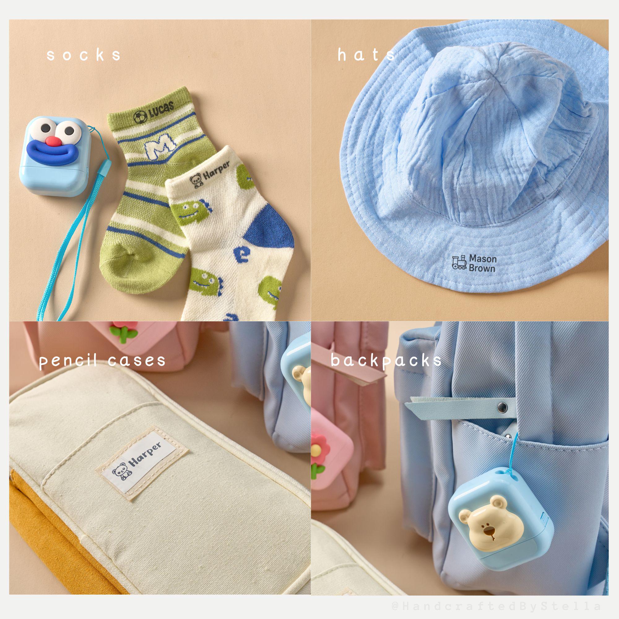 Custom Kid Name Stamp | Personalized Name Stamp for Kids Clothes | Kids T-shirt Stamp | Preschool Name Stamp | FABRIC STAMP