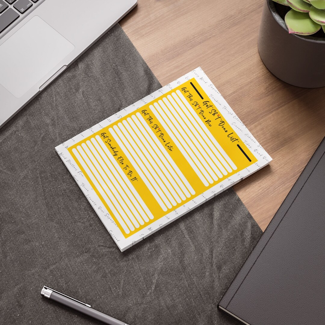 Get Sht Done Notepad Stationary With Affirmations 6in X 8in - Etsy