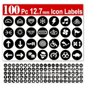 100 Pcs 17 or 12.7mm Round Latching Push Button Switch Labels Replacement for Blue Sea Toggle Switch 4230 Sticker Circuit Car Truck Yatch RV