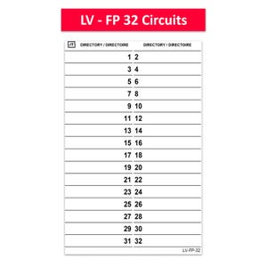 LV Replacement for Federal Pioneer StabLok Circuit Breaker Panel Directory Labels/Decals/Stickers  Electrical Panel/Load Centres