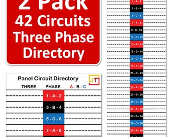 Six9 Designs Number/Color Coded 30-Slot Circuit Breaker Box Electric Panel Stickers