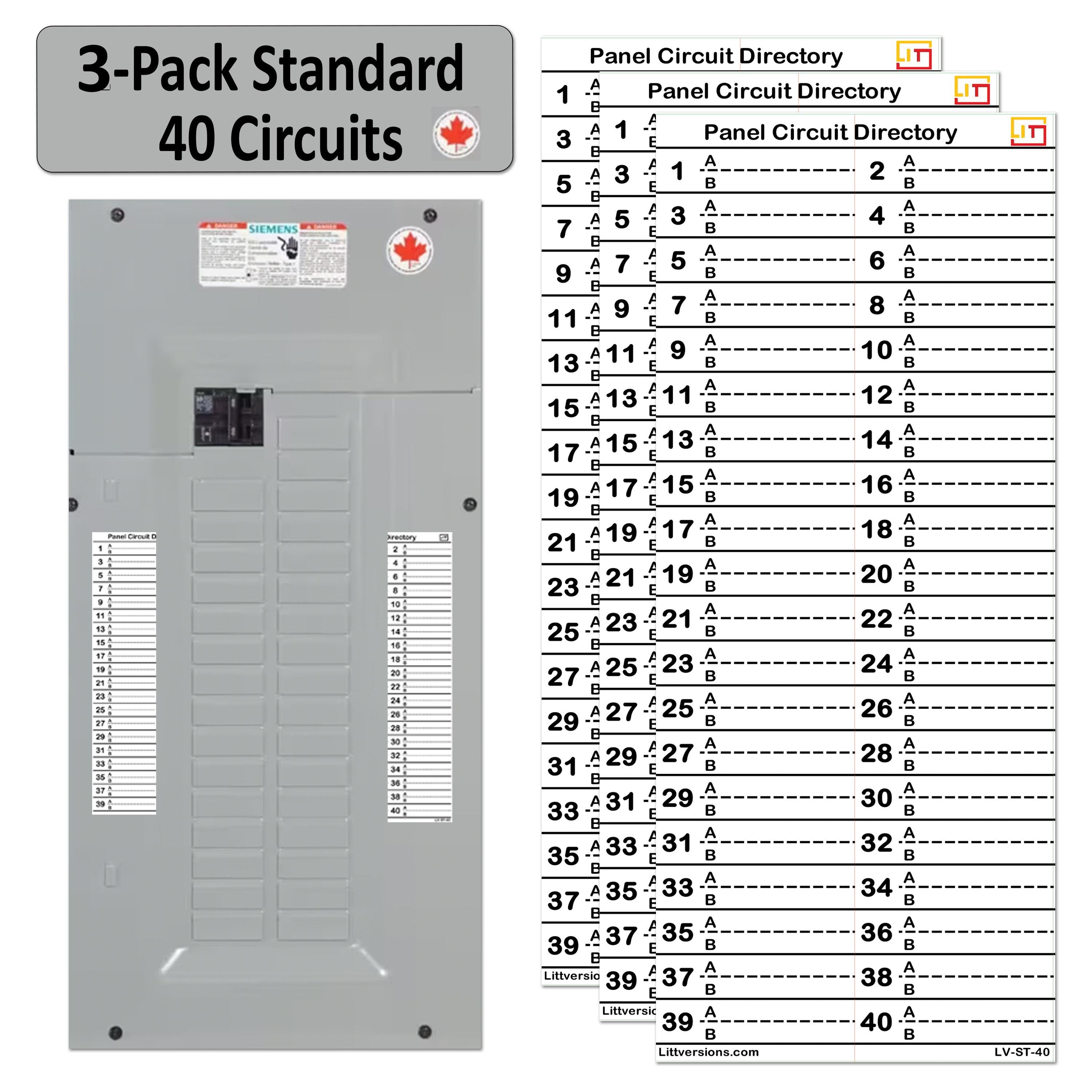 Fuse Panel Sticker LV Fuse Box Circuit Breaker Panel Directory Labels Decals Stickers for ...
