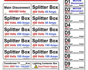 Engraved Electrical Panel Labels, Phenolic Labels, Breaker Box Labels ...