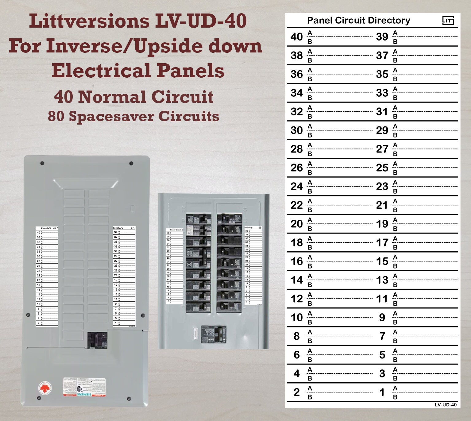 Fuse Panel Sticker LV Fuse Box Circuit Breaker Panel Directory Labels Decals Stickers for ...