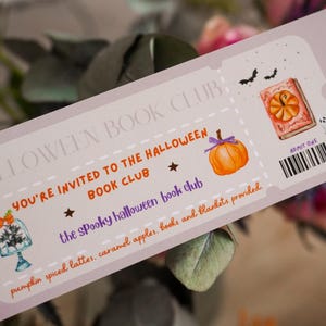 Halloween Book Club Bookmark | Halloween Bookmark | Book Lover | Bookish Gift | Spooky Books | Halloween