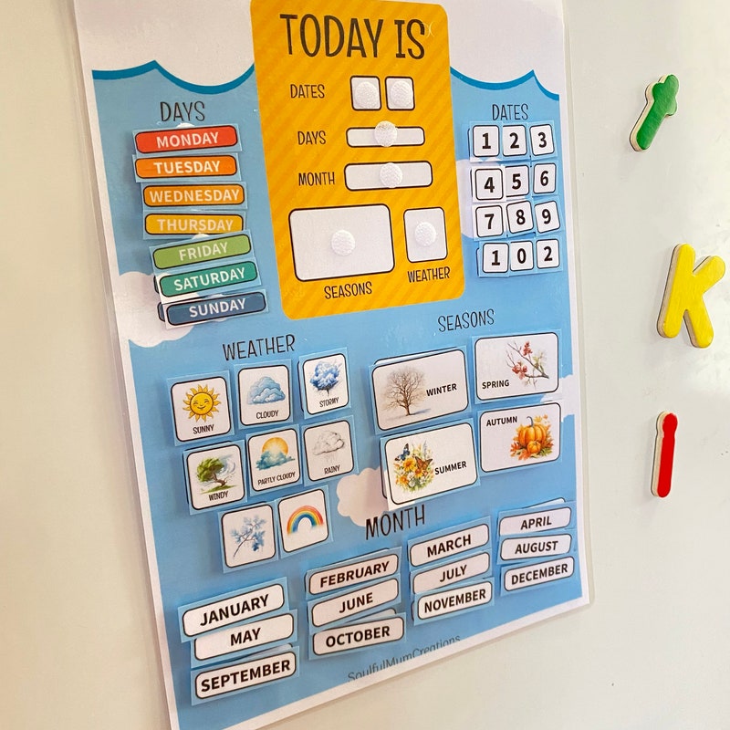 Weather Day Board Kids - Etsy UK