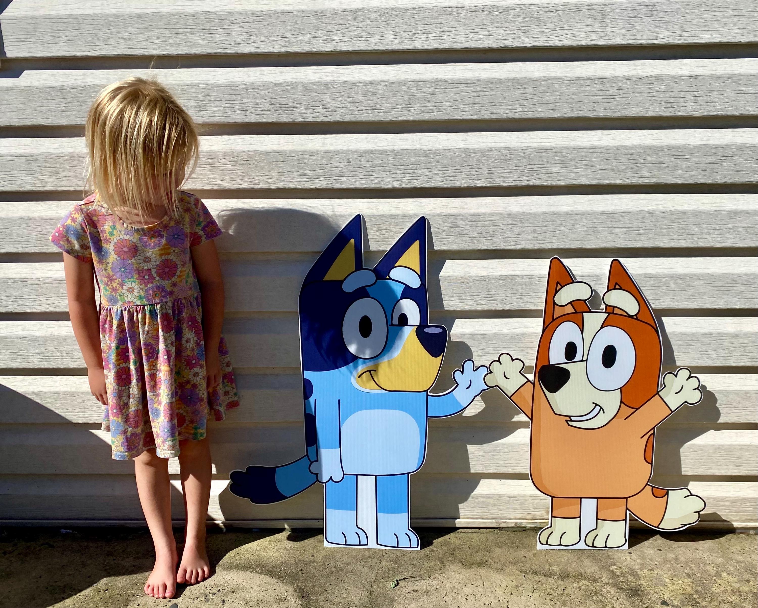 Bluey & Bingo Weatherproof Corflute Cutouts