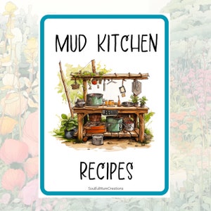 Cartes de recettes de cuisine imprimables en boue - Améliorez l'apprentissage en plein air et les jeux dans la nature