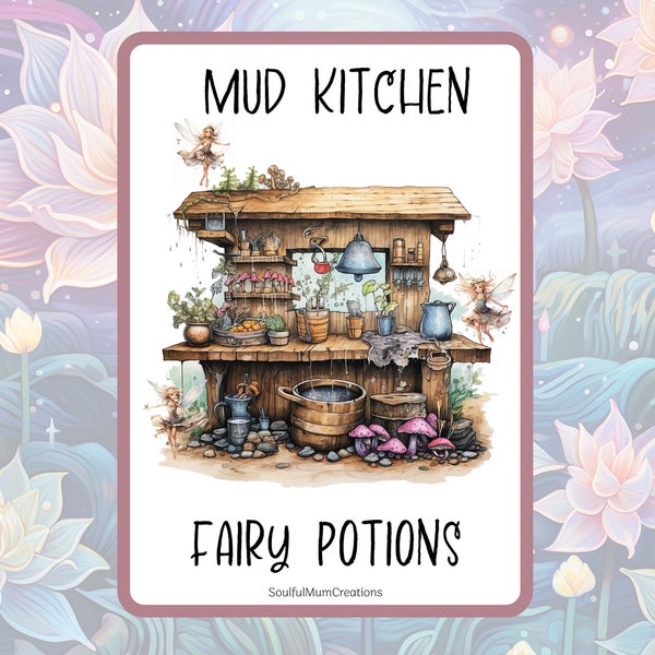 Printable Fairy Potion Mud Kitchen Recipe Cards - Enchanting Learning Resources for Outdoor Nature Play